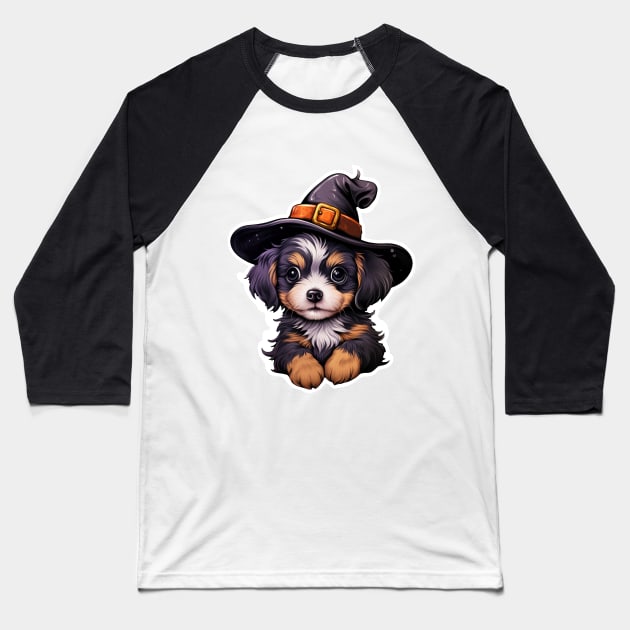 Halloween Little puppy Dog Baseball T-Shirt by LaartStudio